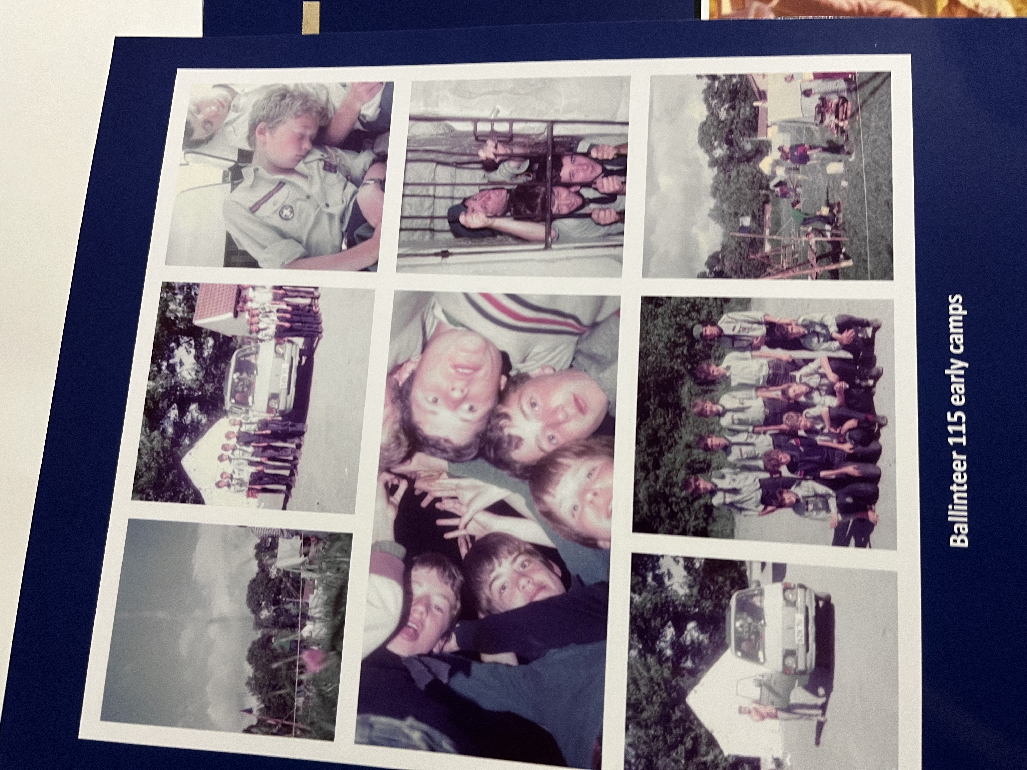 Collage of photographs from Ballinteer 115 early camps